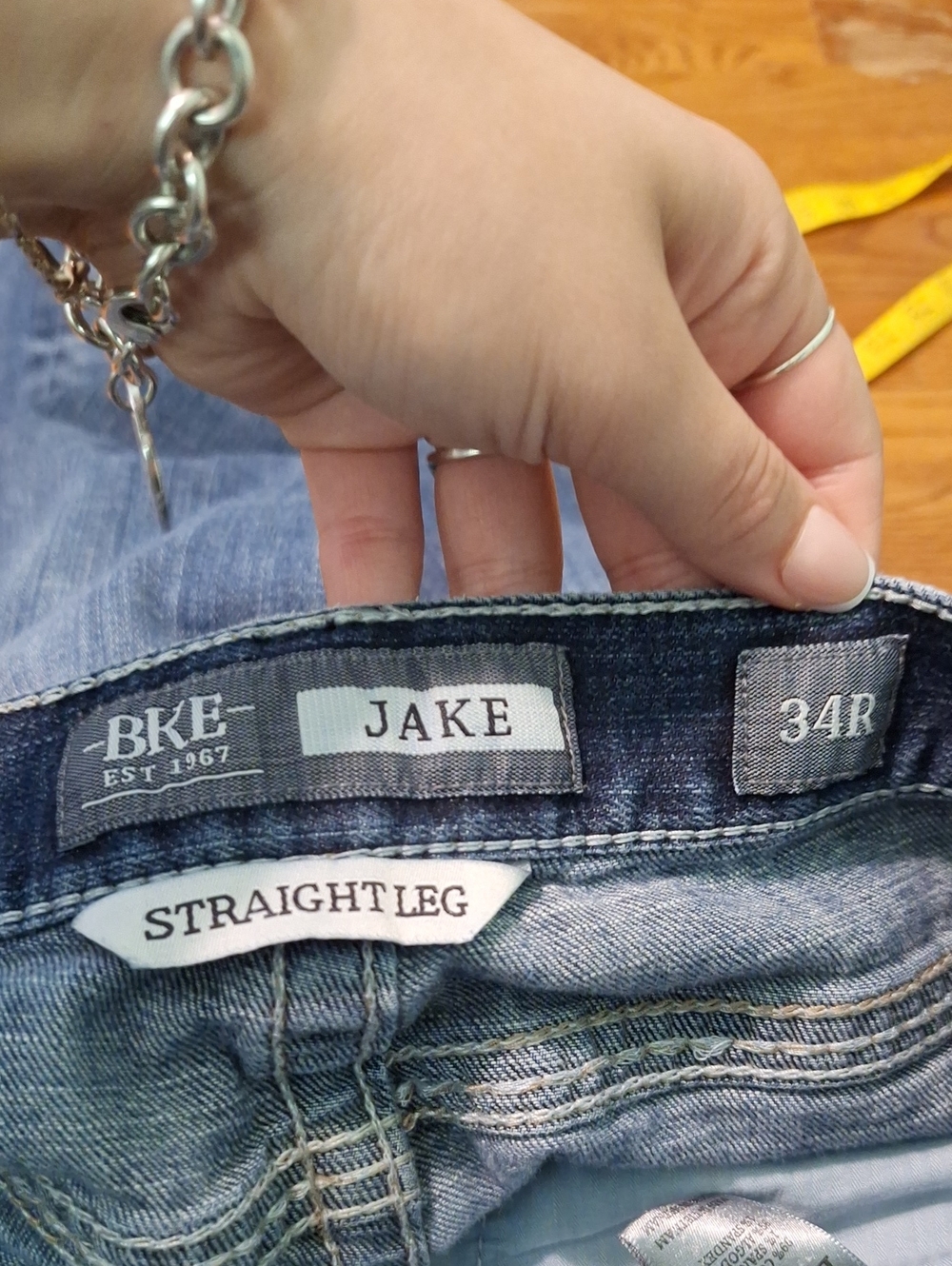 Bke Jake Straight Leg Jean Size 34R - Picture 7 of 8
